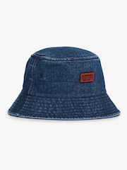 Superdry Blue Washed Bucket 100% Cotton Hat - Image 1 of 5