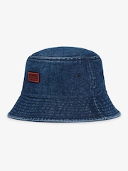 Superdry Blue Washed Bucket 100% Cotton Hat - Image 2 of 5
