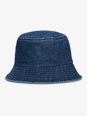 Superdry Blue Washed Bucket 100% Cotton Hat - Image 3 of 5