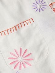 Monsoon 100% Cotton Palm Tree Embroidered Playsuit - صورة 3 من 3