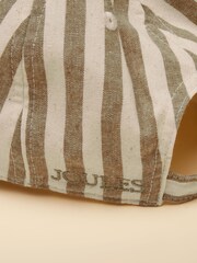 Joules Daley Stripe Green Ecru Baseball Cap - Image 7 of 7