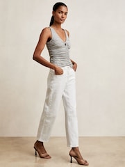 Reiss Vinny Stretch Lyocell Jersey Ruched Vest - Изображение 3 из 5