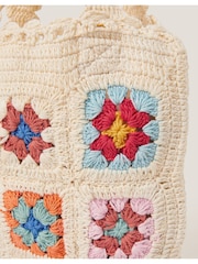 Monsoon Natural Crochet Tote Bag - Image 5 of 5