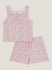 розовый болт - Monsoon Floral Jersey Short Pyjamas Set - Изображение 1 из 3