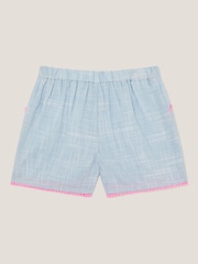 Monsoon Floral Embroidered Slub Shorts - Imagen 2 de 3