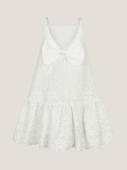 Monsoon White Harper Lace Daisy Bow Dress - Image 2 of 3