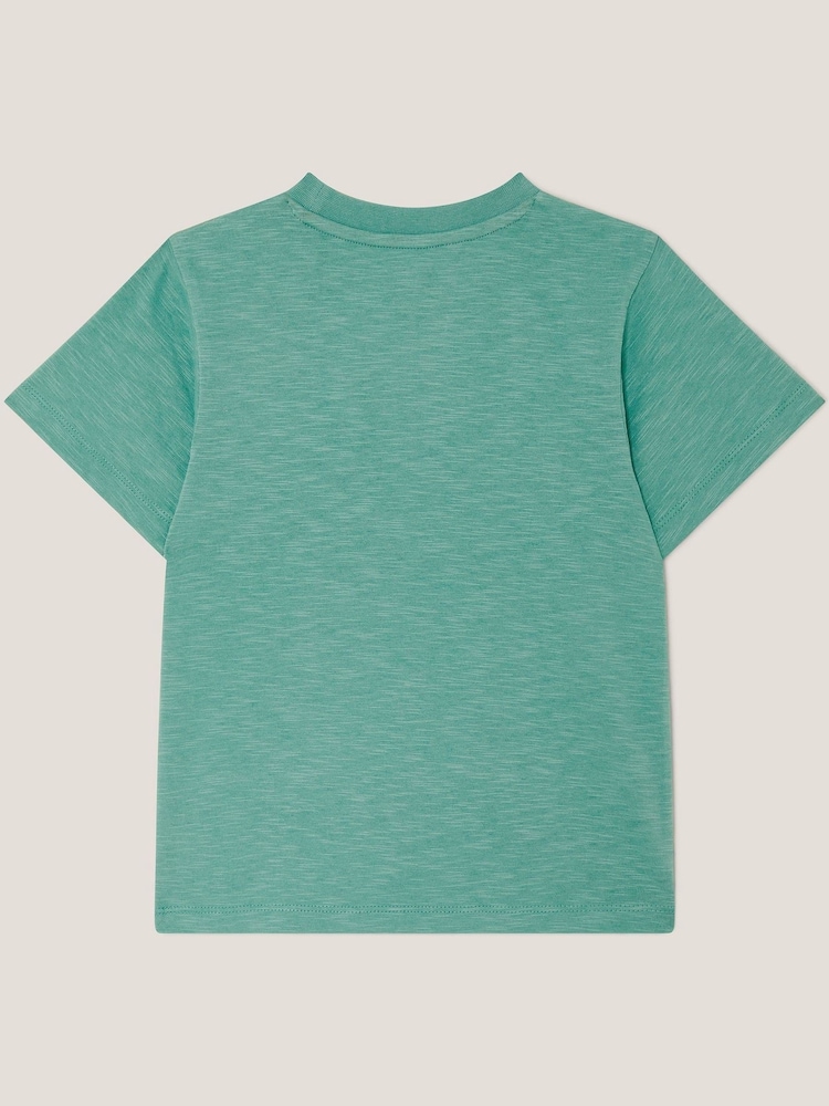 Monsoon Green 100% Cotton Dinosaur Print T-Shirt - Image 2 of 3
