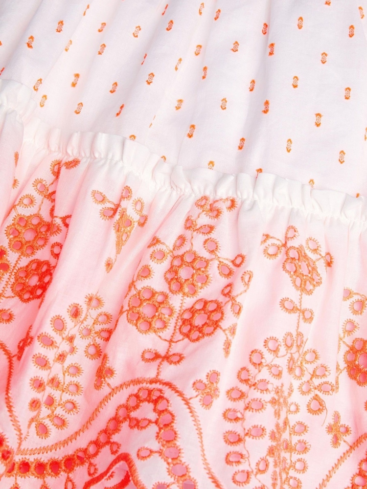 Monsoon Orange Baby Broderie Tiered Sundress - Image 3 of 3