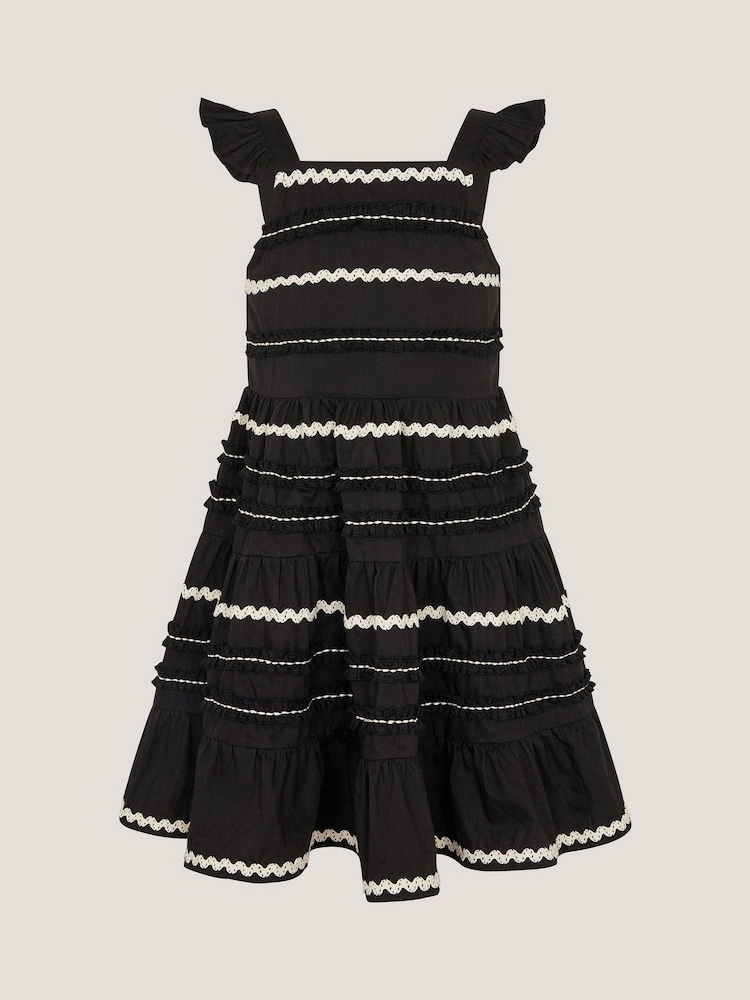 Monsoon Black Frilly Ric Rac Sundress - Image 1 of 2
