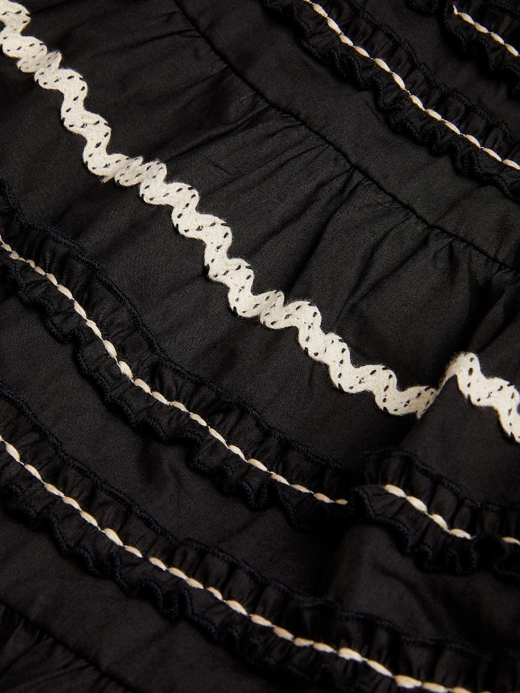 Monsoon Black Frilly Ric Rac Sundress - Image 2 of 2