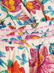 Monsoon Natural 100% Cotton Aurelia Floral Print Top and Skirt Set - Image 5 of 5