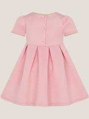 Monsoon Pink Baby Short Sleeve Bow Dress - Image 2 of 3