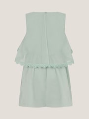Monsoon Green Leia Lace Trim Tier Playsuit - Image 2 of 3