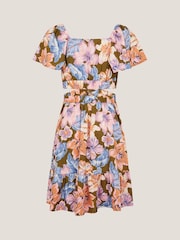 Monsoon Green Floral Cut Out Party Dress - Image 2 of 3