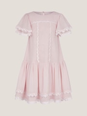 Monsoon Pink Antonia Drop Waist Flower Dress - Image 1 of 3