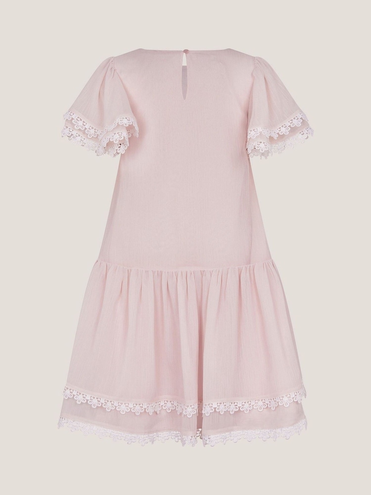 Monsoon Pink Antonia Drop Waist Flower Dress - Image 2 of 3