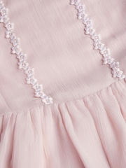 Monsoon Pink Antonia Drop Waist Flower Dress - Image 3 of 3