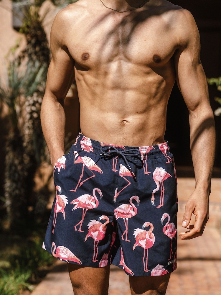 Chelsea Peers Flamingo Print Swim Shorts - Image 2 of 5