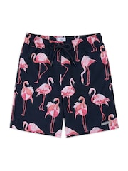 Chelsea Peers Flamingo Print Swim Shorts - Image 4 of 5