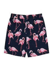 Chelsea Peers Flamingo Print Swim Shorts - Image 5 of 5