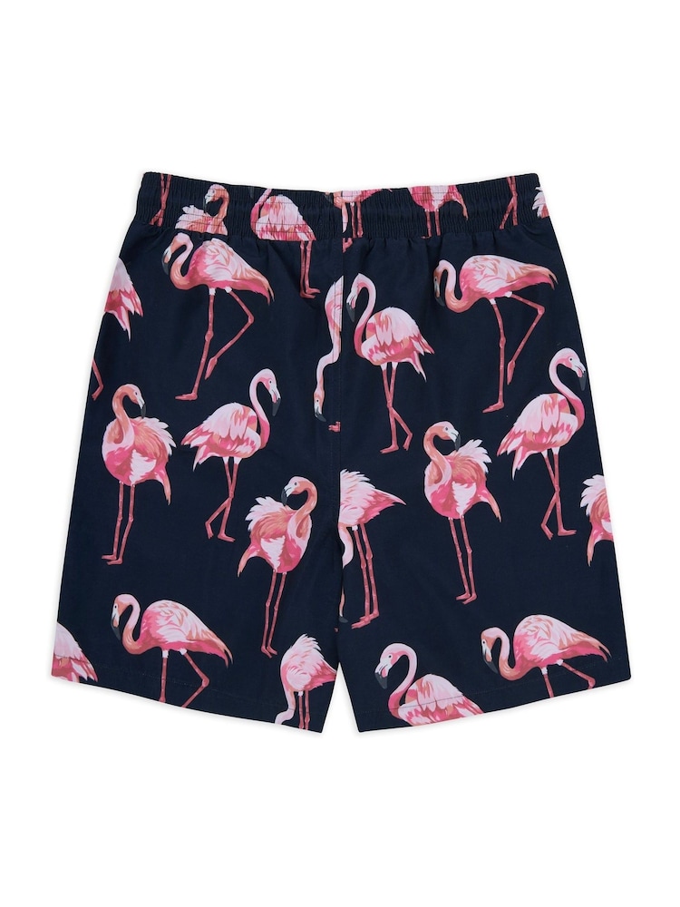 Chelsea Peers Flamingo Print Swim Shorts - Image 5 of 5