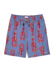 Chelsea Peers Blue Lobster Print Swim Shorts - Image 4 of 5