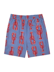 Chelsea Peers Blue Lobster Print Swim Shorts - Image 5 of 5