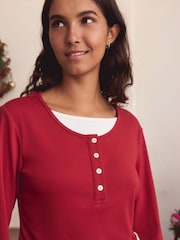 Red Check Mock Layer Long Sleeve Pyjamas - Image 4 of 8