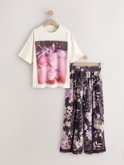 Purple Floral Short Sleeve Pyjamas - Image 1 of 3