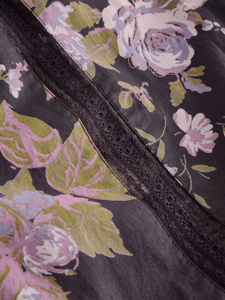 Purple Floral Short Sleeve Pyjamas - Image 3 of 3 Purple Floral Short Sleeve Pyjamas - Image 3 of 3