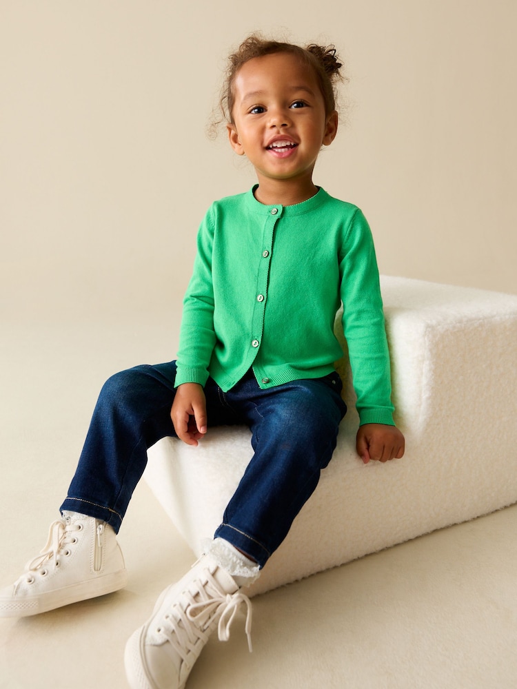 Bright Green Cardigan (3mths-10yrs) - Image 2 of 3 Bright Green Cardigan (3mths-10yrs) - Image 2 of 3