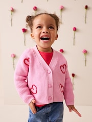 Pink Love Bug Cardigan (3mths-7yrs) - Image 2 of 7