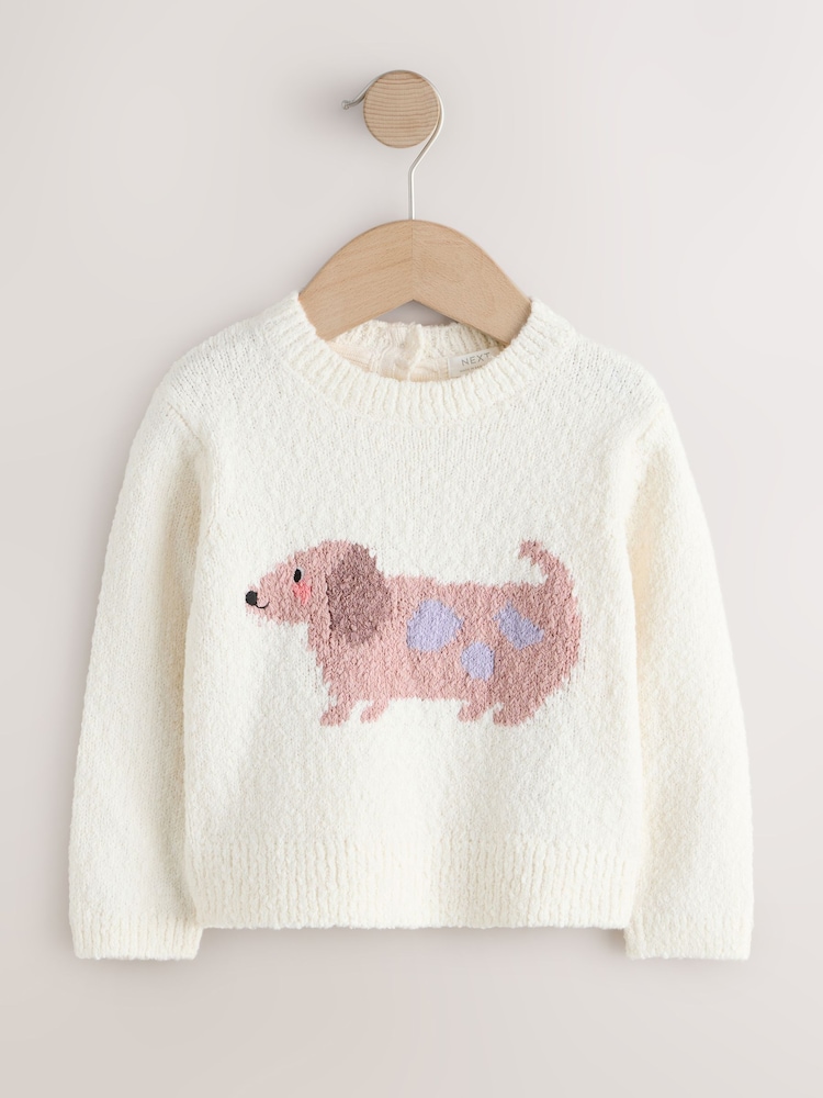 Ecru - Sausage Dog Jumper (3mths-7yrs) - 圖片 1,共 4 Ecru - Sausage Dog Jumper (3mths-7yrs) - 圖片 1,共 4