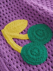 Violet - Cherry Crochet Cardigan (3mths-7yrs) - Imaginea 10 din 10