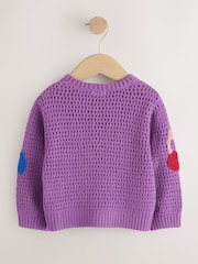 Violet - Cherry Crochet Cardigan (3mths-7yrs) - Imaginea 6 din 10