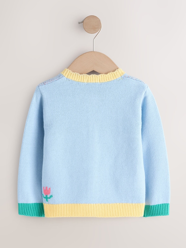 Blue Farm Animal Cardigan (3mths-7yrs) - Image 2 of 4