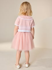 粉色 - Knitted Top And Mesh Skirt Set (3mths-10yrs) - 圖片 3，共 8