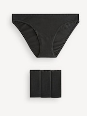 Victoria's Secret Black Bikini Logo 4 Pack Knickers - Image 1 of 7