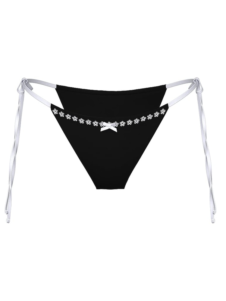 Victoria's Secret PINK Black Tie Side Bikini Bottoms - Image 3 of 3