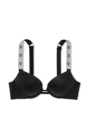 Victoria's Secret Black Monogram Push Up Shine Strap Bra - Image 3 of 3