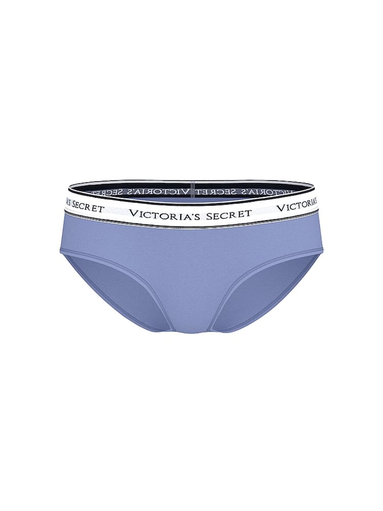 Victoria's Secret Smokey Blue Cheeky Logo Knickers - Image 1 of 1 Victoria's Secret Smokey Blue Cheeky Logo Knickers - Image 1 of 1