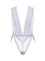 Victoria's Secret Feather Purple Lace Sheer Bodysuit - Image 3 of 3