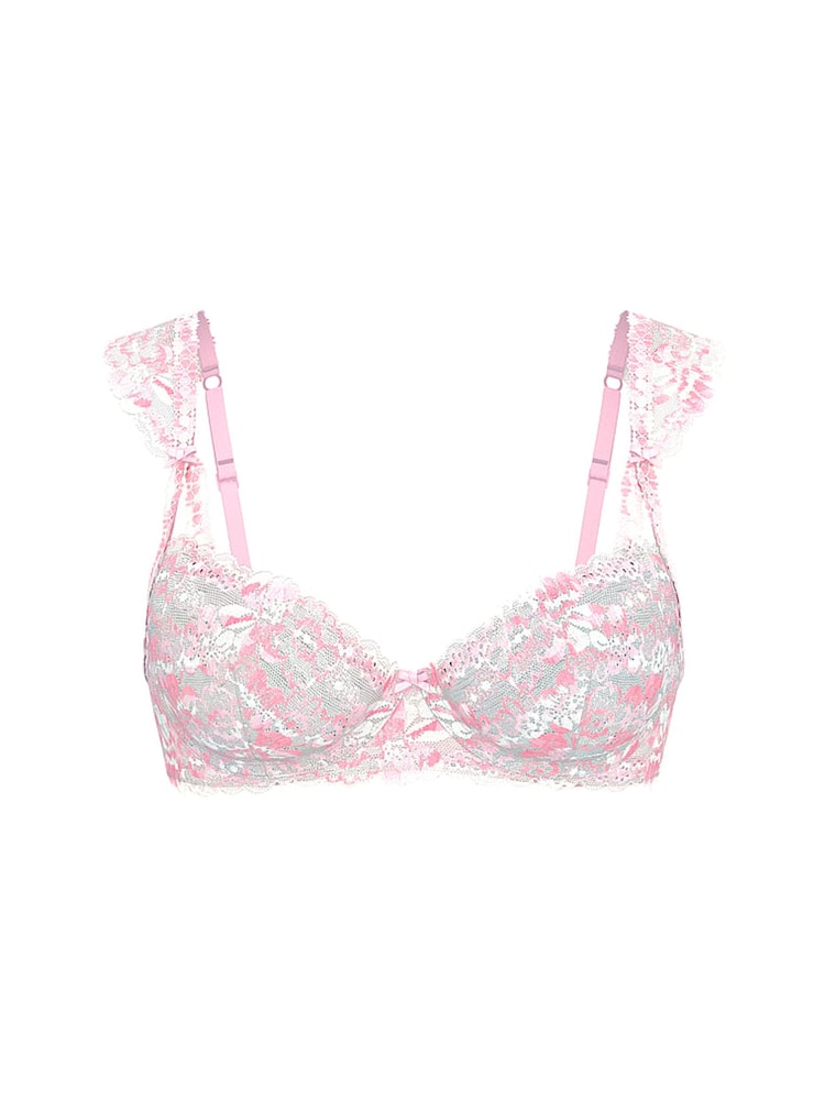 Victoria's Secret PINK Petal Pink Lightly Lined Lace Bralette - Image 1 of 2 Victoria's Secret PINK Petal Pink Lightly Lined Lace Bralette - Image 1 of 2