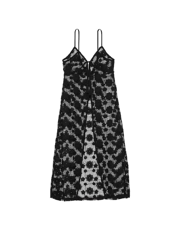 Victoria's Secret PINK Black Flyaway Coverup Maxi Dress - Image 3 of 3