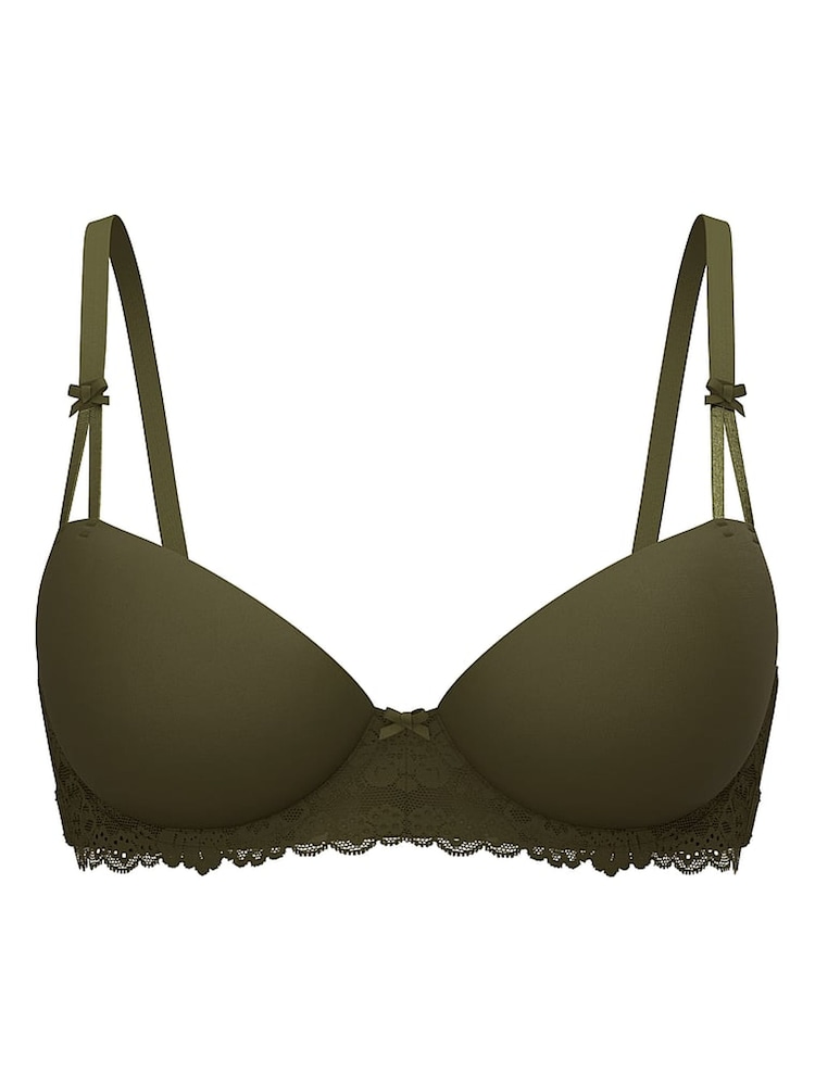 Victoria's Secret PINK Olive Green Lightly Lined Balcony Bra - Image 4 of 4 Victoria's Secret PINK Olive Green Lightly Lined Balcony Bra - Image 4 of 4
