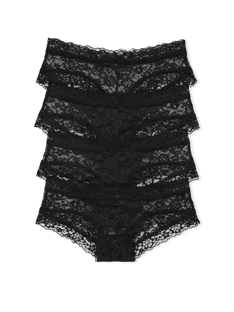 Victoria's Secret Black Cheeky 4 Pack Knickers - Image 1 of 5 Victoria's Secret Black Cheeky 4 Pack Knickers - Image 1 of 5