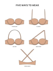 Victoria's Secret Praline Nude Strapless Multiway Push Up Bra - Image 4 of 4