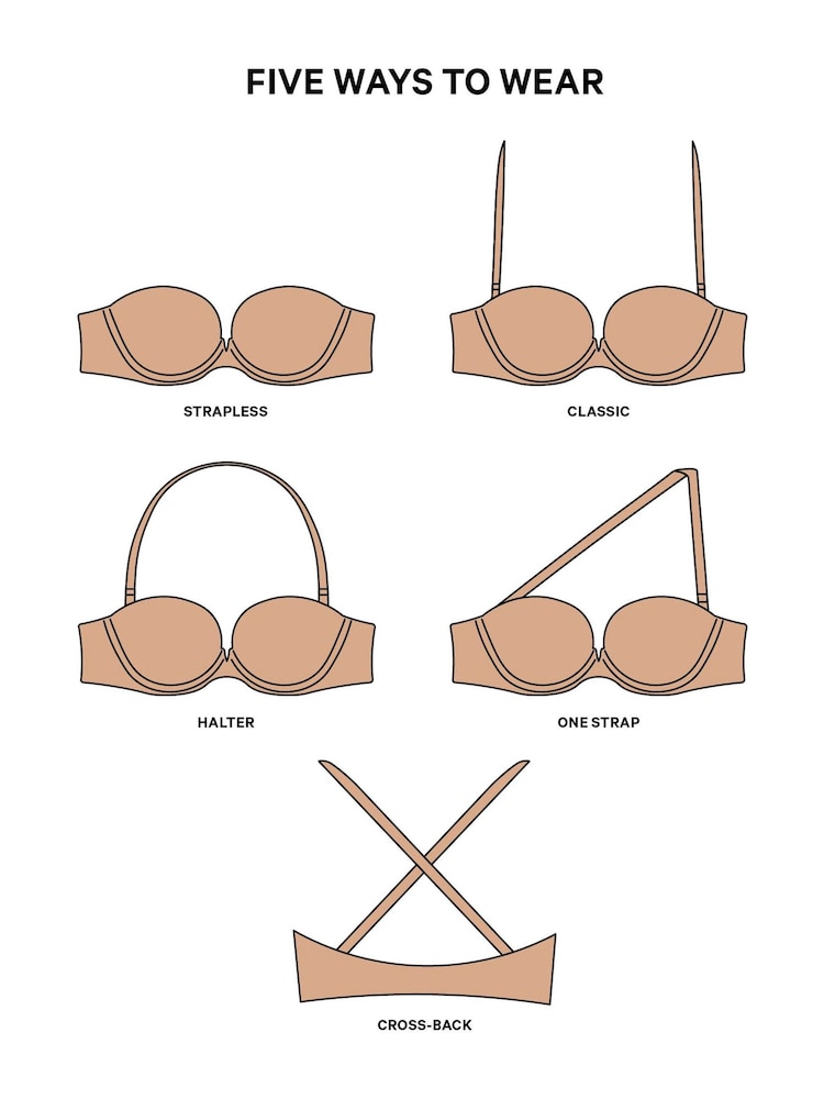 Victoria's Secret Praline Nude Strapless Multiway Push Up Bra - Image 4 of 4