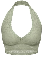 Victoria's Secret PINK Green Garden Lace Halter Top - Image 4 of 4