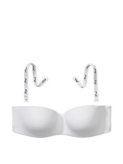 Victoria's Secret PINK Optic White Strapless Multiway Push Up Cotton Logo Bra - Image 3 of 3